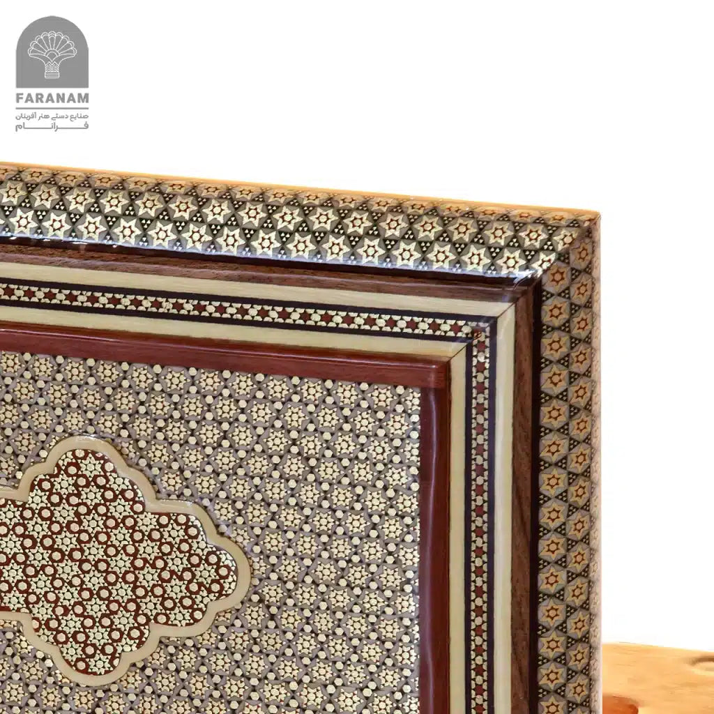 Aroma Classic Box — Handcrafted Rubberwood Organizer with Khatamkari Inlay