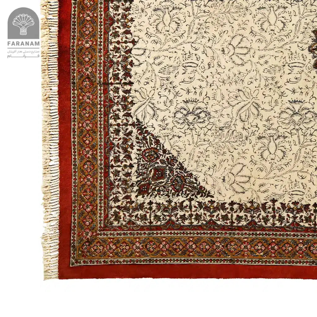 Hiva Heritage Rug – Persian Floral & Vine Cotton Throw