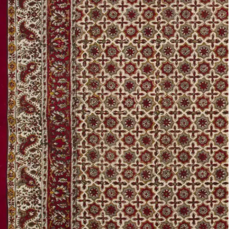 Asareh Heritage Cotton Rug – Persian Geometric & Floral Motifs