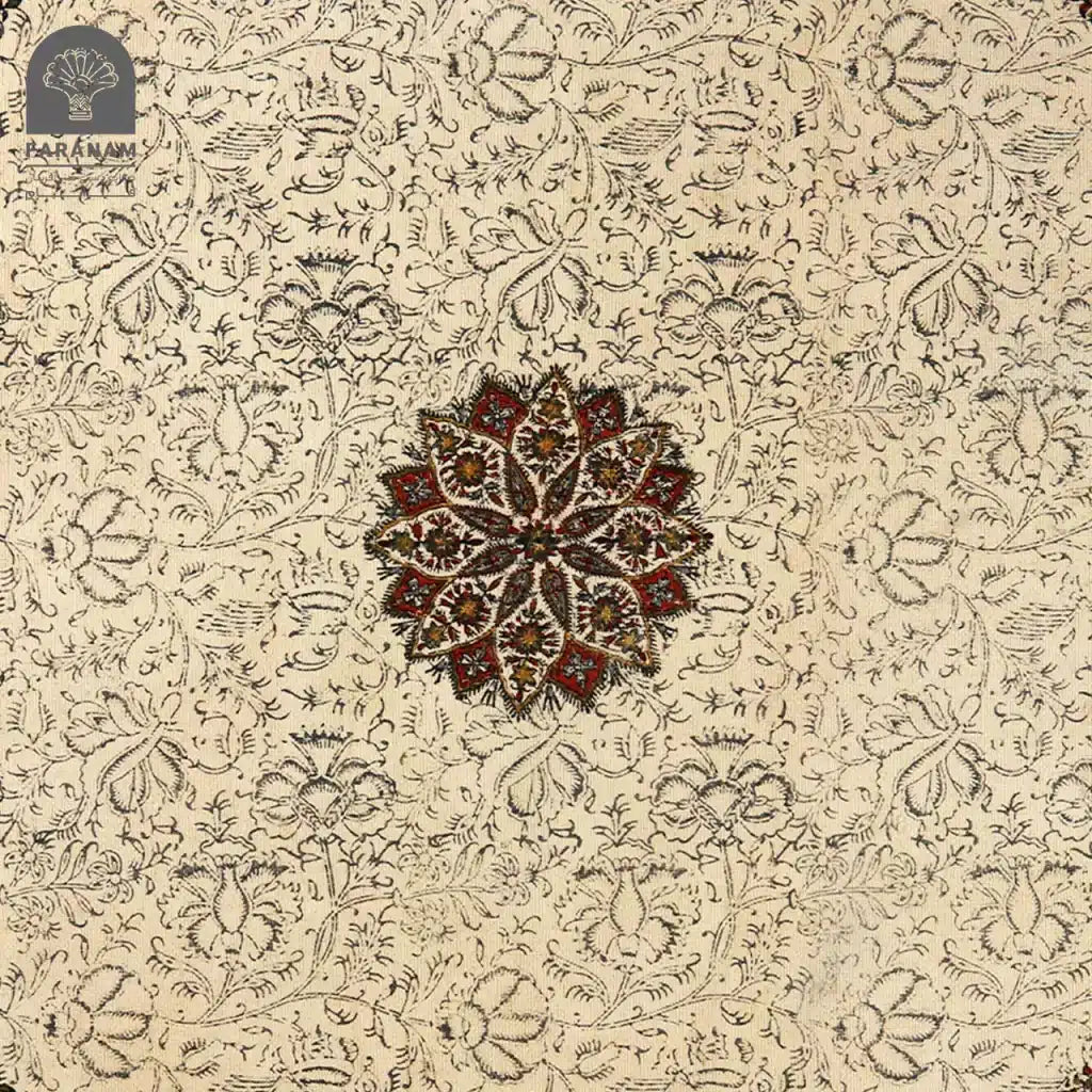 Hiva Heritage Rug – Persian Floral & Vine Cotton Throw