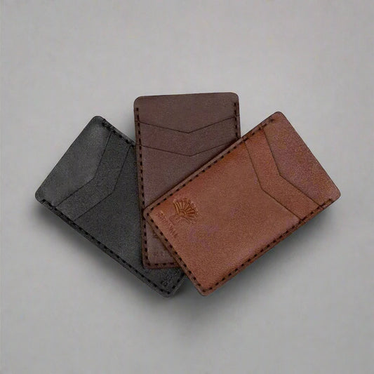Vertical Vitctor Leather Cardholder