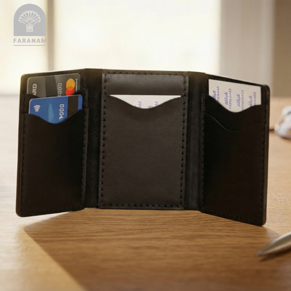 Saya Trifold Cardholder, Cowhide leather