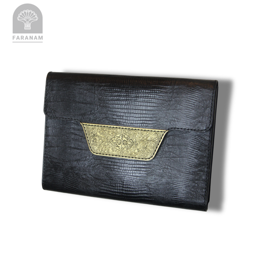 Vala Handgeätzte Ledertasche, handgefertigt, entworfen von Faranam Studio