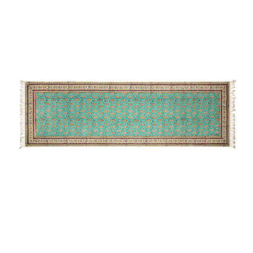 Green Emerald Runner - Block-Printed Cotton Tablecloth