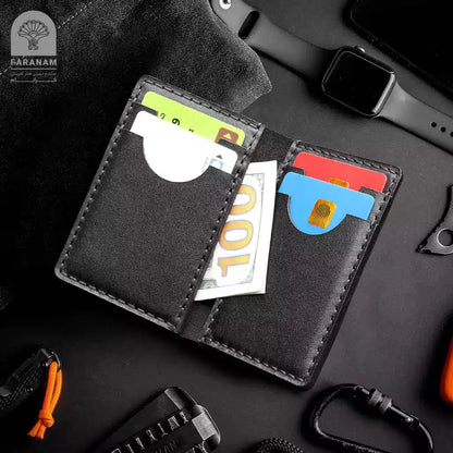 Shaya Trifold Wallet – Handcrafted Cowhide, Slim & Organised