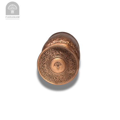 The Feast Hand-Etched Copper Vase/Candy Bowl, Handmade