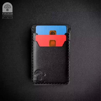 Classic Leather Card Holder – Slim Minimalist Cowhide, Hand-Stitched