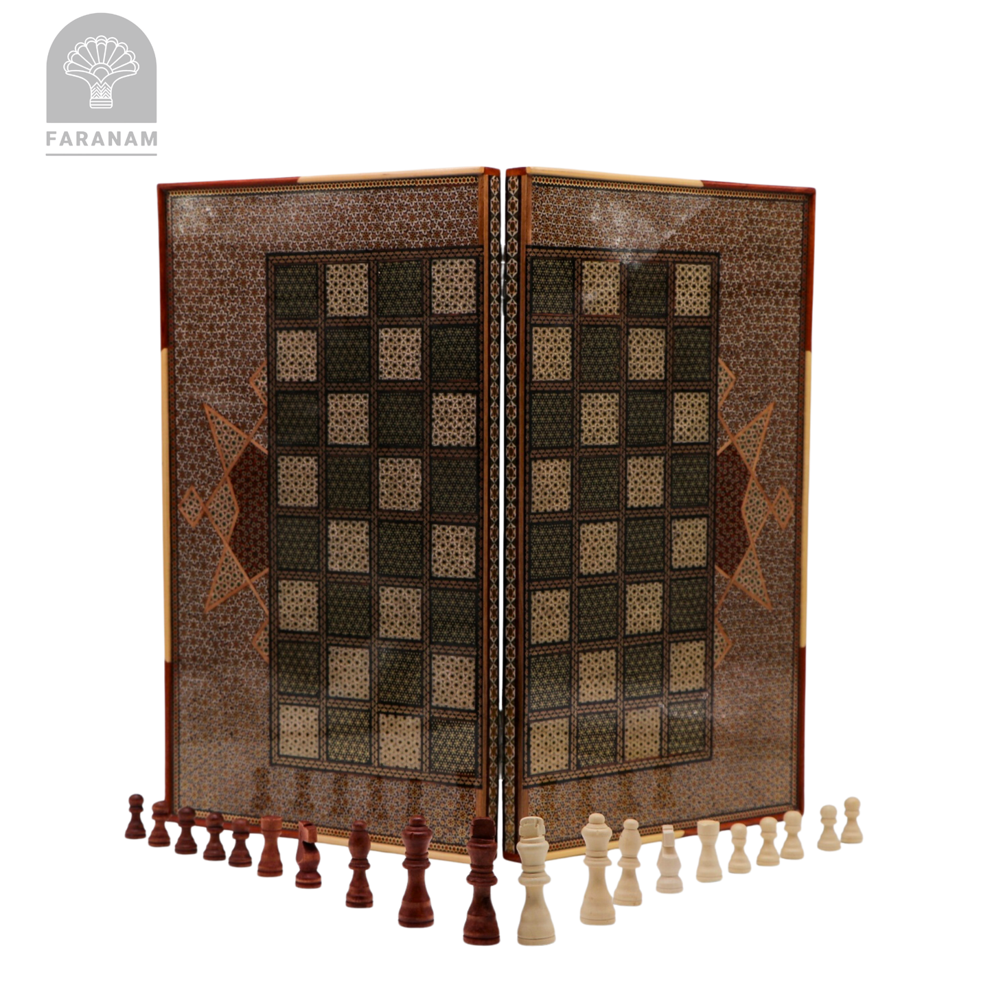 Lion & Sun, Handmade Backgammon & Chess Board