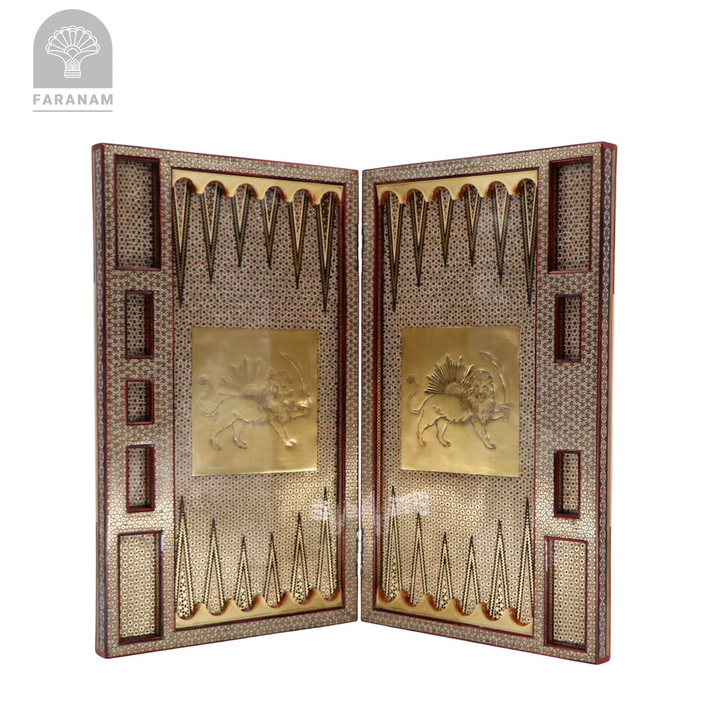 Lion & Sun, Handmade Backgammon & Chess Board