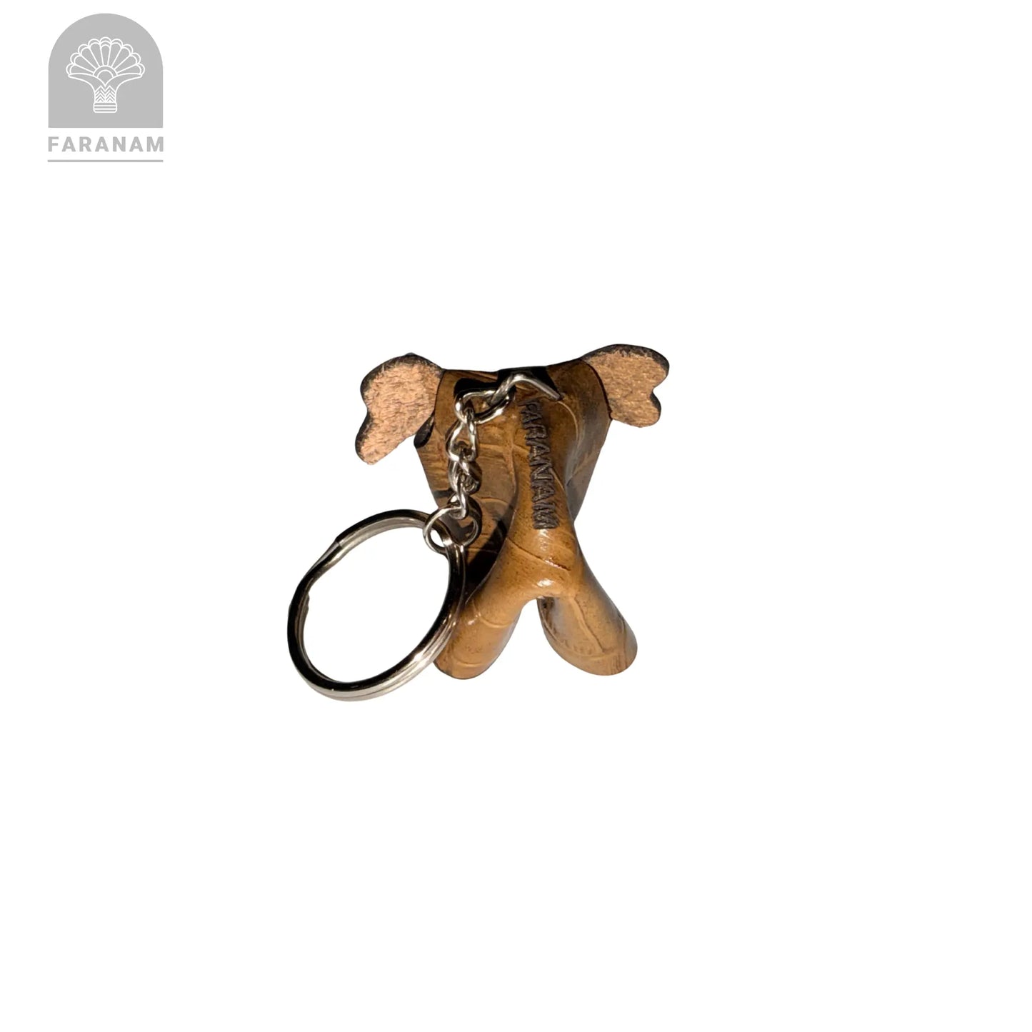 Elephant Keychain, Genuine cowhide, Hand-stitched Faranam