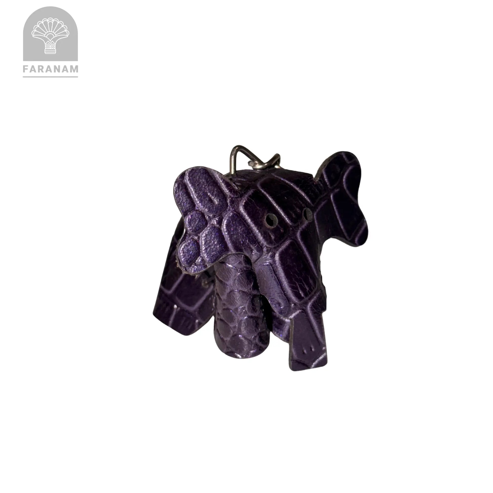 Elephant Keychain, Genuine cowhide, Hand-stitched Faranam