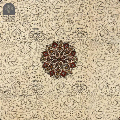 Hiva Heritage Rug – Persian Floral & Vine Cotton Throw