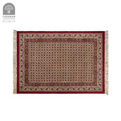 Asareh Heritage Cotton Rug – Persian Geometric & Floral Motifs
