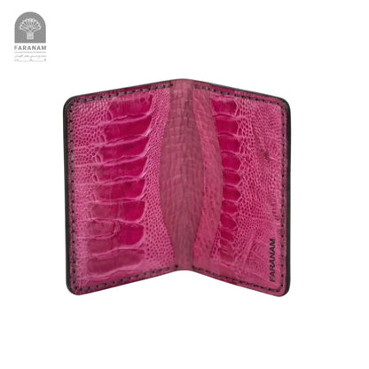 Aris Bifold Wallet, Ostrich Leg Leather, Hand-stitched Faranam