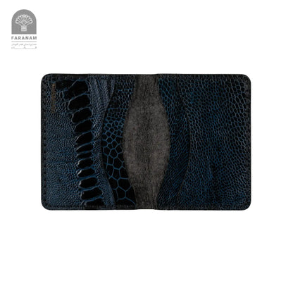 Aris Bifold Wallet, Ostrich Leg Leather, Hand-stitched Faranam