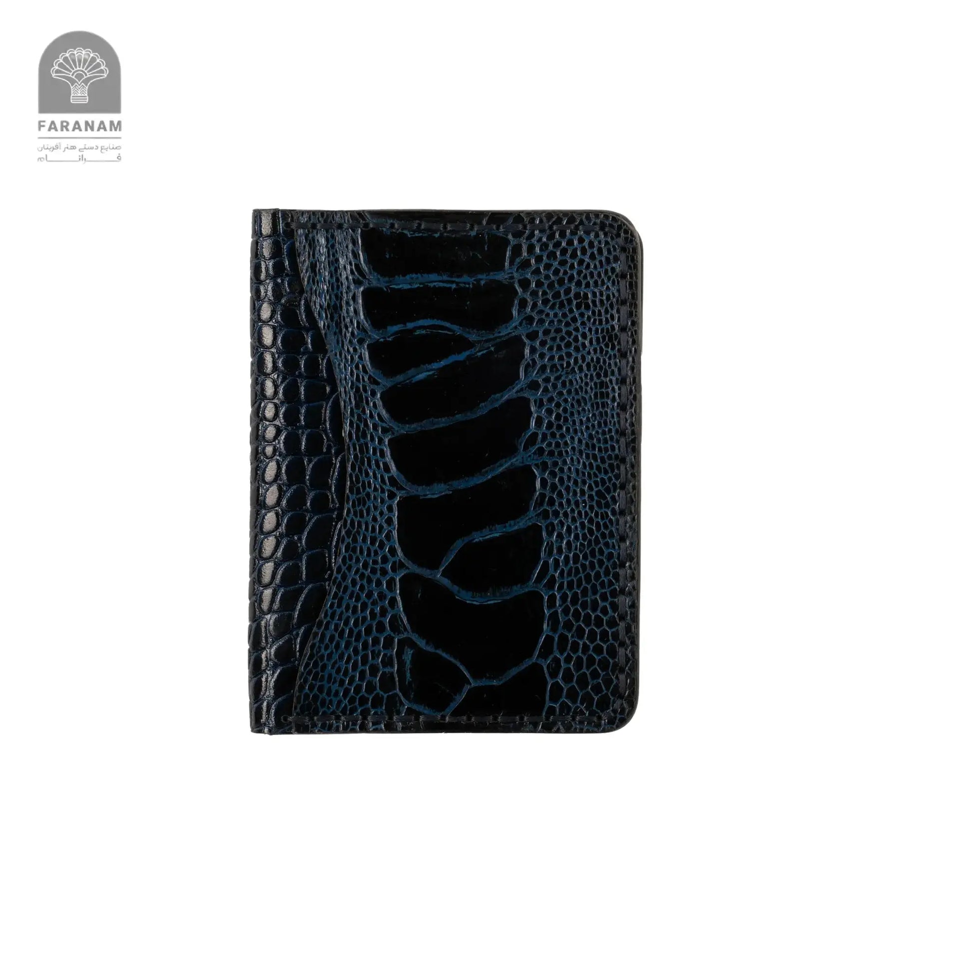 Aris Bifold Wallet, Ostrich Leg Leather, Hand-stitched Faranam