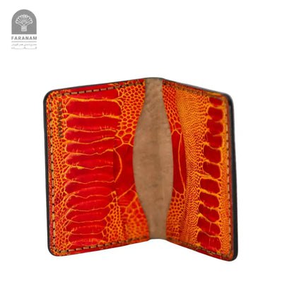 Aris Ostrich Leather Trifold Wallet