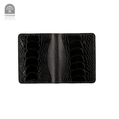 Aris Bifold Wallet, Ostrich Leg Leather, Hand-stitched Faranam