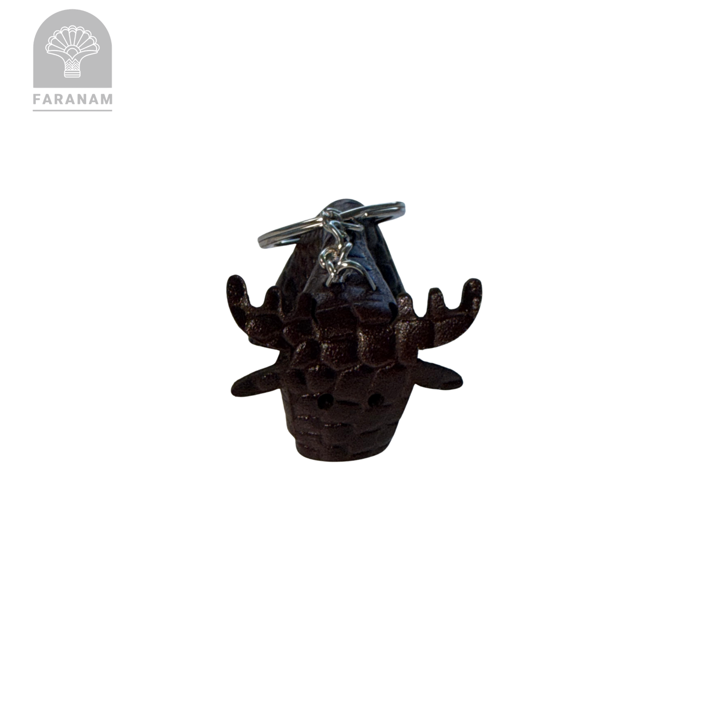 Deer Keychain, Genuine cowhide Leather, Hand-stitched