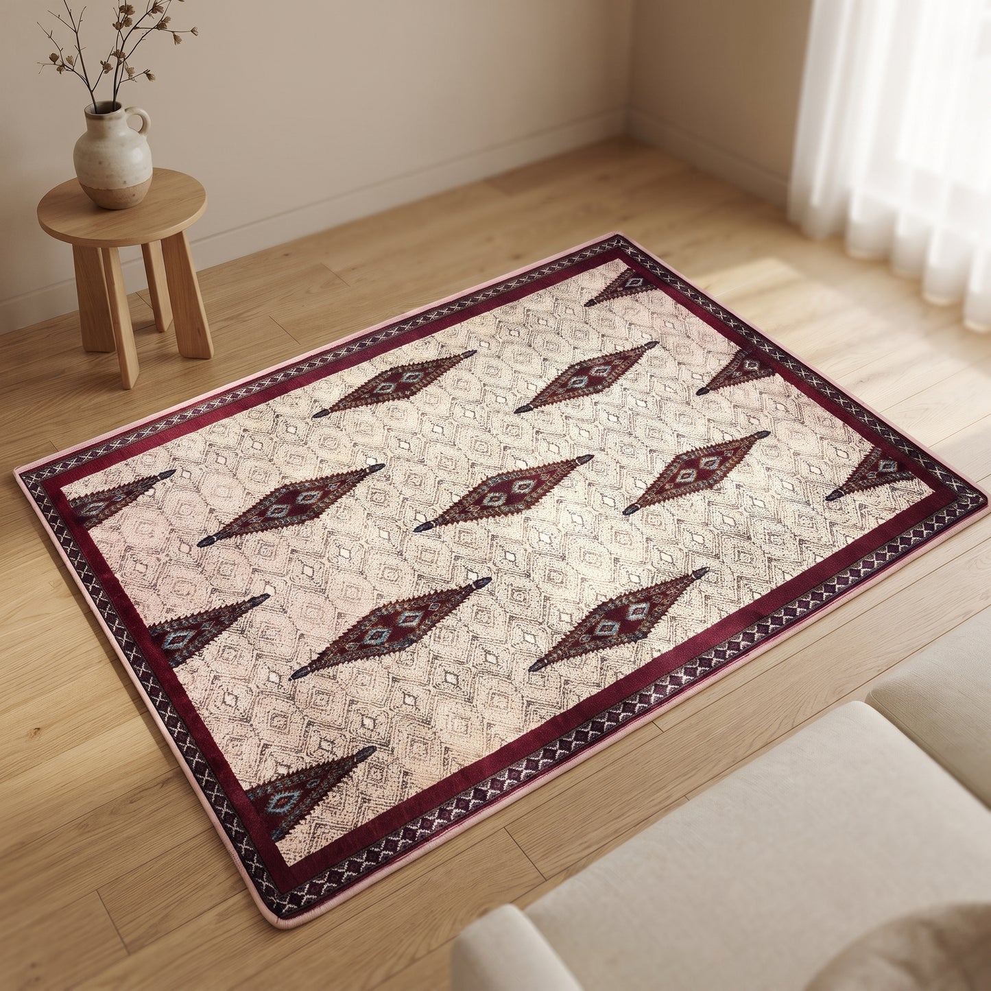 Rasta Persian Wool Rug, 4'x6'