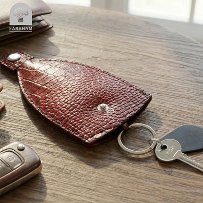 Key pouch, Hand stitched, Cowhide leather Faranam