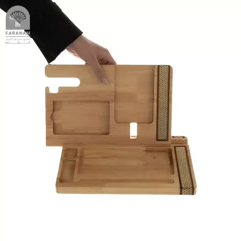 Standard Mosaic Desk Organize & Phone Stand,  Inlaid mosaic Art, Rubber Wood My Store