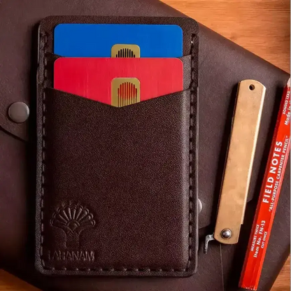 Victor Vertical Cardholder, Cowhide leather Faranam