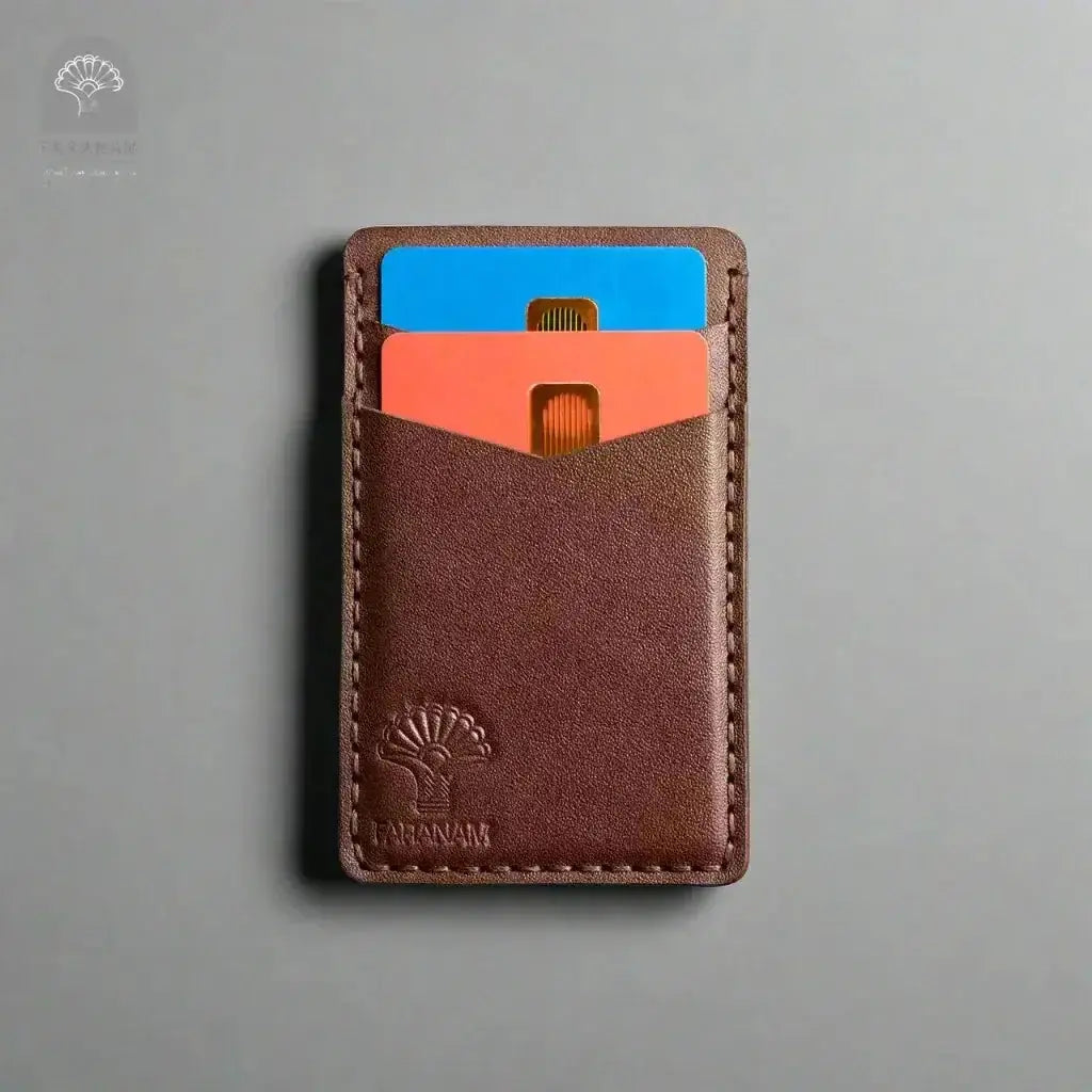 Vertical Vitctor Leather Cardholder