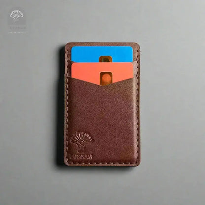 Vertical Vitctor Leather Cardholder