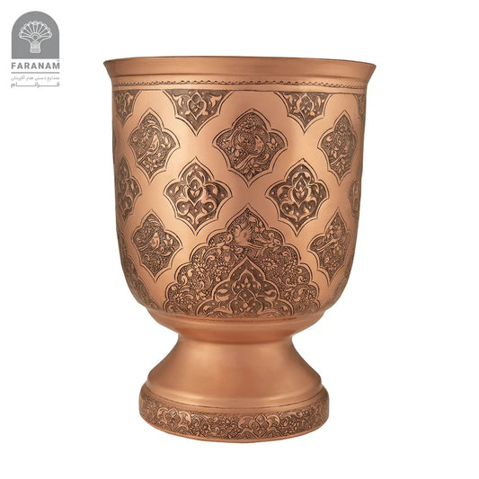 The Legacy Hand-Etched Copper Vase/Candy Bowl